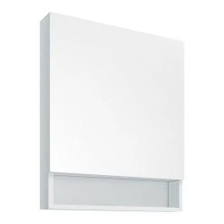 Fresca Bathroom Medicine Cabinet With Small Bottom Shelf, White, 24"