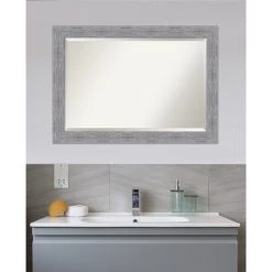 Amanti Art Bark Rustic Grey Beveled Bathroom Wall Mirror - 41 X 29 In. 14 Amanti Art Bark Rustic Grey Beveled Bathroom Wall Mirror - 41 X 29 In. -Laural Home Shop d1d1d5970ec6db59 6187 w800 h800 b0 p0