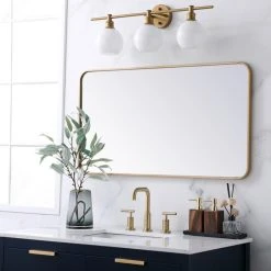 Elegant Furniture & Lighting Ellis Soft Corner Metal Rectangular Mirror, Brass, 22"x40" 11 Elegant Furniture & Lighting Ellis Soft Corner Metal Rectangular Mirror, Brass, 22"x40" -Laural Home Shop d241217a00959026 0960 w800 h800 b0 p0