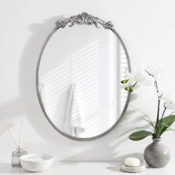 Uniek Arendahl Glam Ornate Mirror, Silver, 18x24 -Laural Home Shop d2810c49005e0ad4 4127 w800 h800 b0 p0
