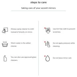 Madeleine Home Inc. Wessex Modern Mirror With Designer Frame, Black, 23" -Laural Home Shop d2810d0d01326ed9 9802 w800 h800 b1 p0