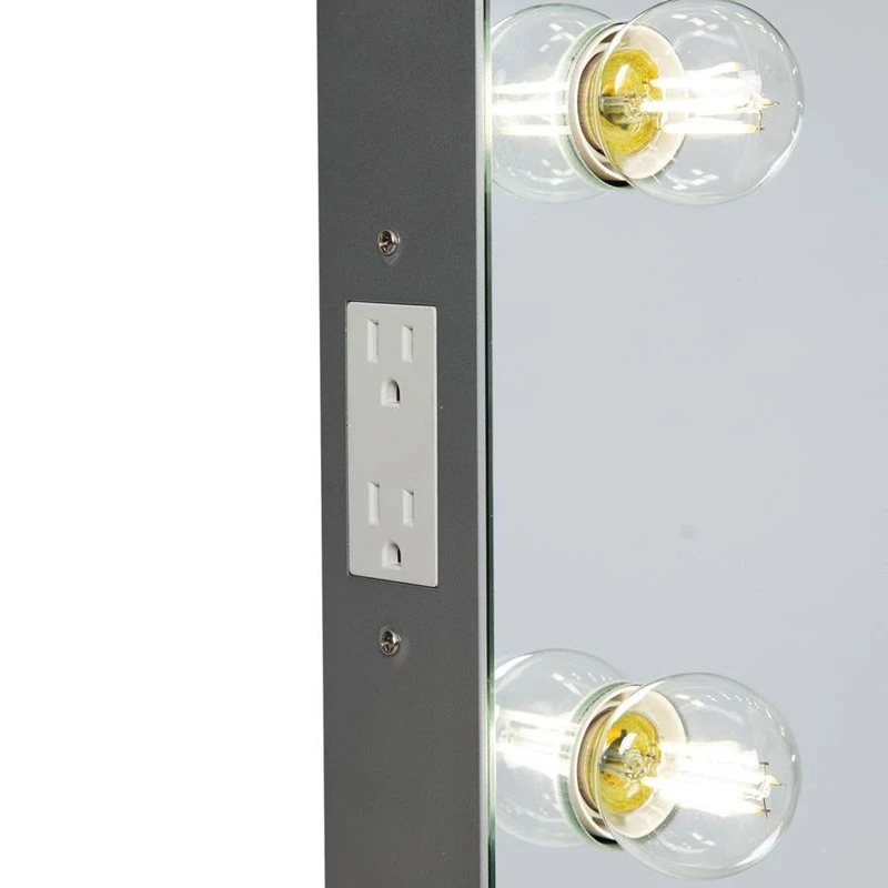 Impressions Vanity Company Hollywood Glow Lite XL Vanity Mirror, Clear LED Globe Bulbs, Pro Black 4 Impressions Vanity Company Hollywood Glow Lite XL Vanity Mirror, Clear LED Globe Bulbs, Pro Black - Image 2