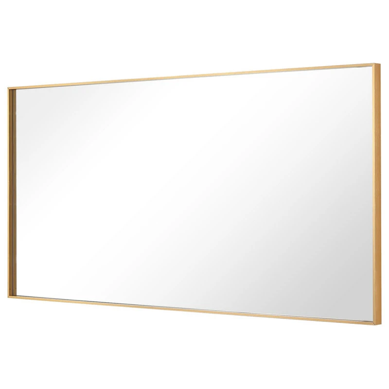 LEDEL Rectangle Framed Bathroom Vanity Mirror Accent Wall Mirror, Gold, 40"w X 27"h 4 LEDEL Rectangle Framed Bathroom Vanity Mirror Accent Wall Mirror, Gold, 40"w X 27"h - Image 2
