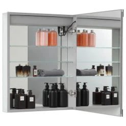 AQUADOM Royale Basic Bathroom Led Lighted Medicine Cabinet Right Hinge 24"x 30" 15 AQUADOM Royale Basic Bathroom Led Lighted Medicine Cabinet Right Hinge 24"x 30" -Laural Home Shop d3c11eca0fb02ef2 7204 w800 h800 b1 p0