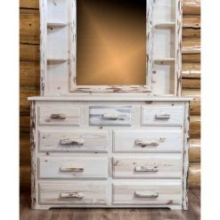 Montana Wood Work Montana Log Collection Wood Deluxe Dresser Mirror In Clear Lacquer MWDDMV 7 Montana Wood Work Montana Log Collection Wood Deluxe Dresser Mirror In Clear Lacquer MWDDMV -Laural Home Shop d4219bcb0d56ce79 8535 w800 h800 b0 p0