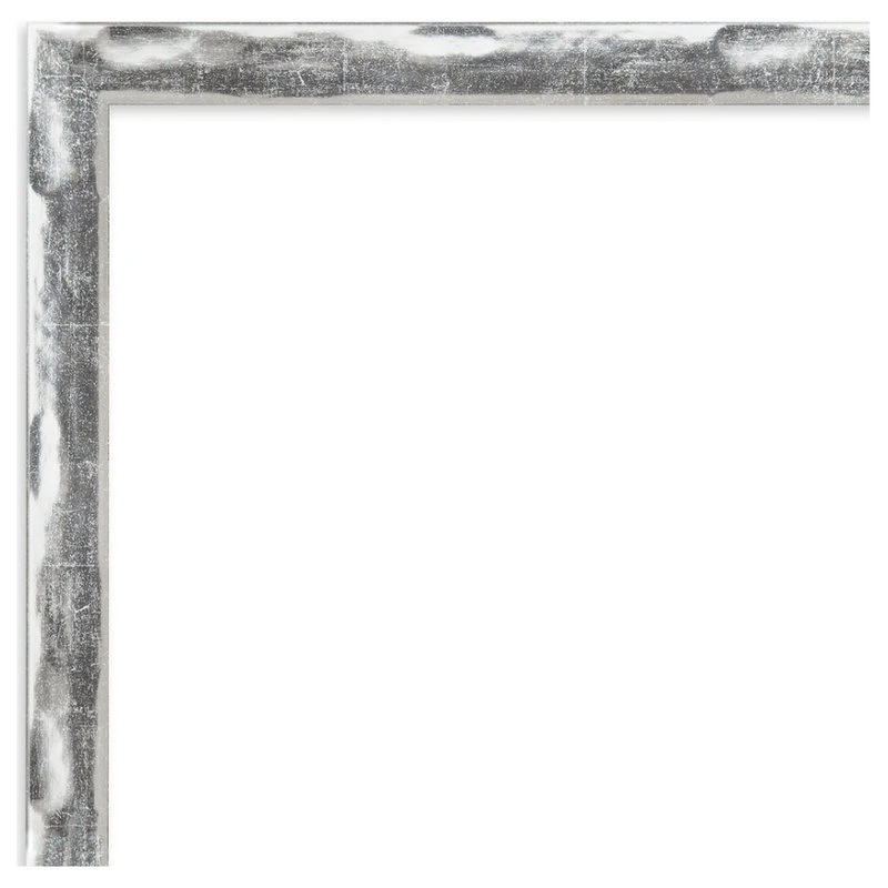 Amanti Art Scratched Wave Chrome Non-Beveled Bathroom Wall Mirror - 20 X 26 In. 5 Amanti Art Scratched Wave Chrome Non-Beveled Bathroom Wall Mirror - 20 X 26 In. - Image 3