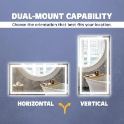 Prominence Home Luxury LED Bathroom/Wall Mirror, 55"x30" -Laural Home Shop d45109eb03474a38 2110 w800 h800 b0 p0