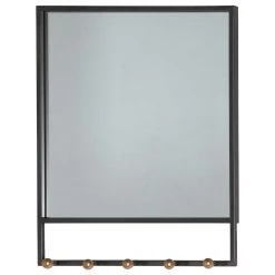 Brimfield & May Industrial Black Wood Wall Mirror 46323