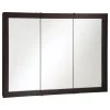 Design House Ventura 48-Inch Assembled Wood Framed Medicine Cabinet Mirror In Espresso