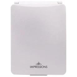 Impressions Vanity Company Touch Pad 2.0 Rechargeable LED Makeup Mirror With Flip Cover, White -Laural Home Shop d5b1c8c400c0fbc7 8955 w800 h800 b1 p0