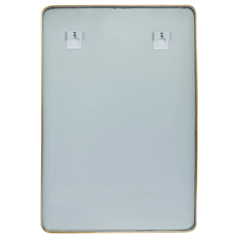 Vinnova Mutriku Rectangle Metal Wall Mirror, Brushed Gold, 24" W X 36" H 9 Vinnova Mutriku Rectangle Metal Wall Mirror, Brushed Gold, 24" W X 36" H - Image 7