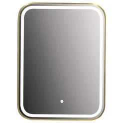 Vanity Art LLC Large Rounded Corner LED Lighted Bath Vanity Mirror, Gold, 24" X 31.5"