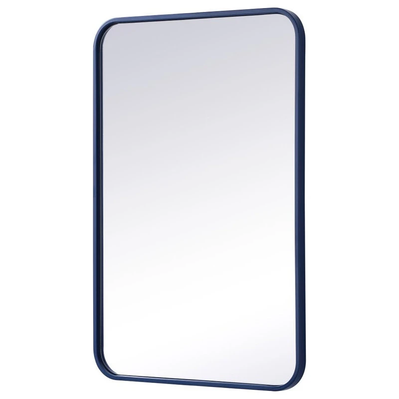 Elegant Furniture & Lighting Elegant Decor MR802030BL Soft Corner Metal Rectangular Mirror, 20"x30", Blue 8 Elegant Furniture & Lighting Elegant Decor MR802030BL Soft Corner Metal Rectangular Mirror, 20"x30", Blue - Image 6