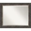 Amanti Art Bark Rustic Char Beveled Bathroom Wall Mirror - 33 X 27 In.