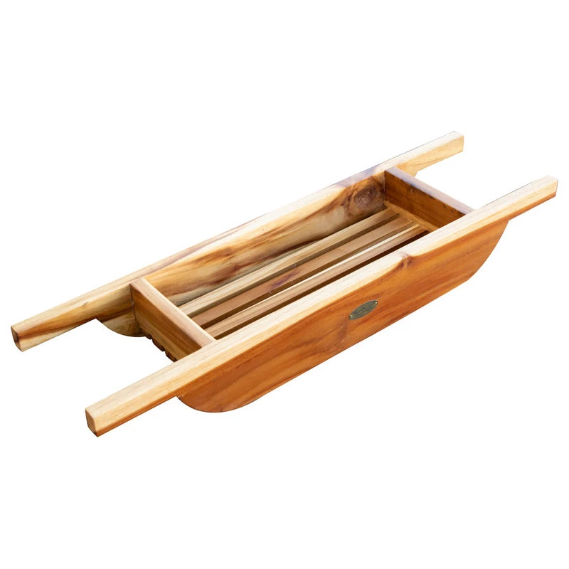 DecoTeak EcoDecors Eleganto Teak Bath Caddy 4 DecoTeak EcoDecors Eleganto Teak Bath Caddy - Image 2