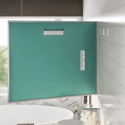 Eviva LLC Eviva Sax Metal Frame Wall Mirror, Brushed Chrome, 36" -Laural Home Shop d75132e50304fab9 1035 w800 h800 b0 p0