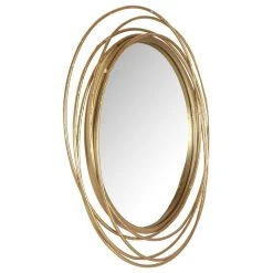 Mirrorize Canada 20" DIA Round Wall Mirror Gold Modern Metal Circle Wire Rings Accent Wall Decor -Laural Home Shop d751cb390f90bdfd 4222 w800 h800 b1 p0
