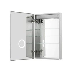 AQUADOM Edge Royale LED Medicine Cabinet Defogger Right Hinge 20"x32"x5" 21 AQUADOM Edge Royale LED Medicine Cabinet Defogger Right Hinge 20"x32"x5" -Laural Home Shop d761721b035d51e7 0440 w800 h800 b1 p0