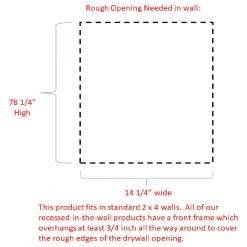 Timber Tree Cabinets Delta Recessed White Enamel Medicine Cabinet 81h X 15.5w X 3.5d -Laural Home Shop d791db6f02dae993 5182 w800 h800 b1 p0