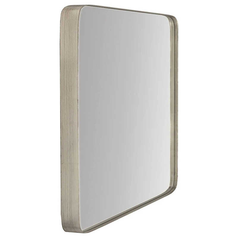 FrameMyMirror Highland Framed Rounded Rectangle Mirror, Nickel 6 FrameMyMirror Highland Framed Rounded Rectangle Mirror, Nickel - Image 4