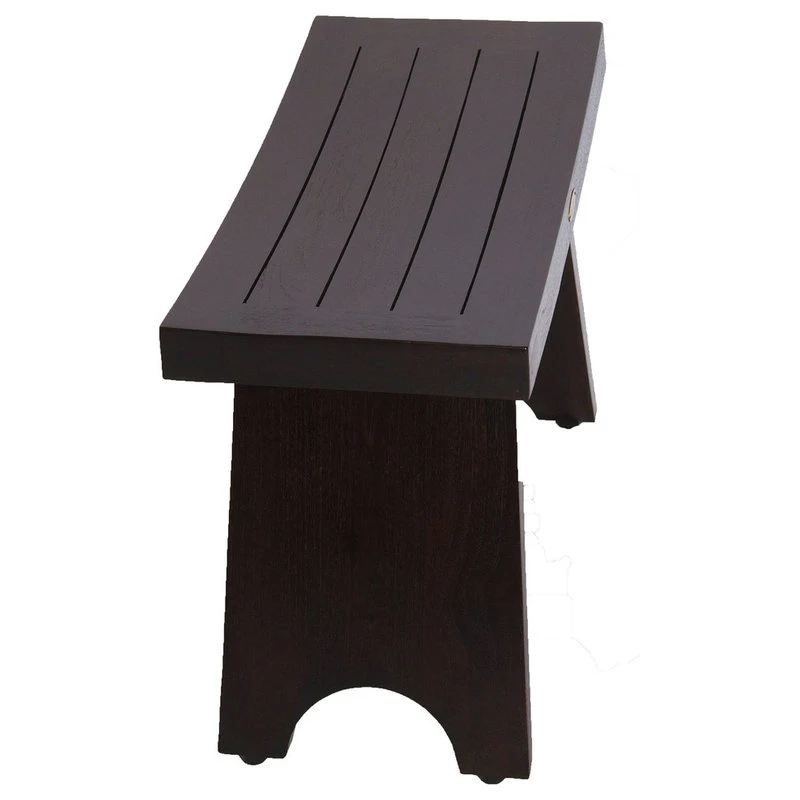 DecoTeak 24" Serenity Teak Eastern Style Shower Bench, Without Shelf 5 DecoTeak 24" Serenity Teak Eastern Style Shower Bench, Without Shelf - Image 3