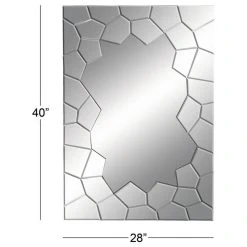 Woodland Imports Rectangular Wall Mirror Abstract Cracked Egg Shell Design Modern Decor 56087 -Laural Home Shop d8314fc10b21793c 2206 w800 h800 b1 p0