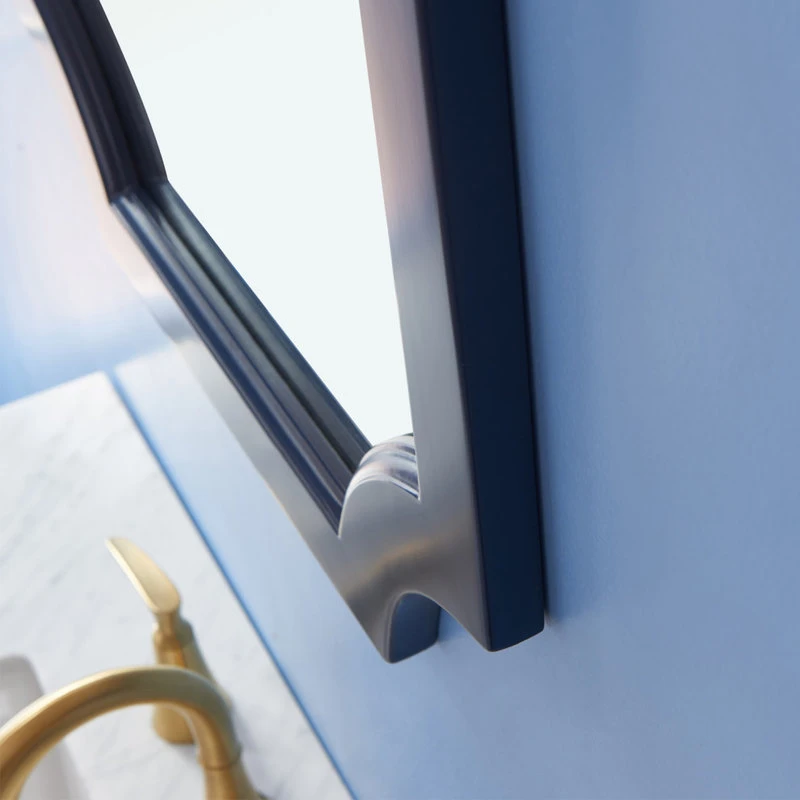 Vinnova Grossetto 24" Irregular Farmhouse Bathroom/Vanity Framed Wall Mirror, Royal Blue 7 Vinnova Grossetto 24" Irregular Farmhouse Bathroom/Vanity Framed Wall Mirror, Royal Blue - Image 5