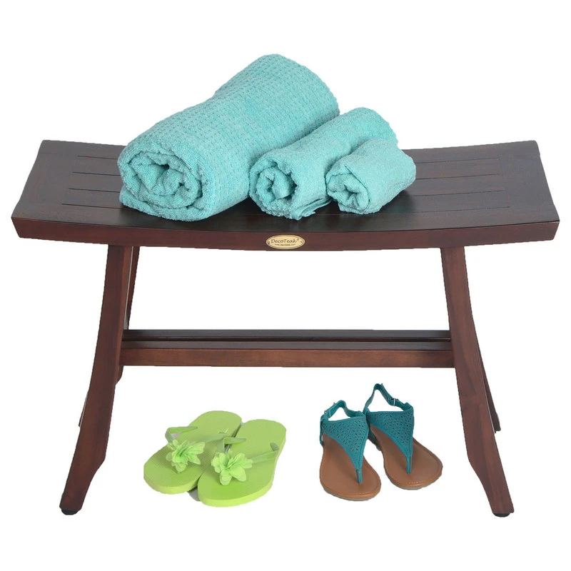 DecoTeak Satori 24" Eastern Style Teak Shower Bench 5 DecoTeak Satori 24" Eastern Style Teak Shower Bench - Image 3