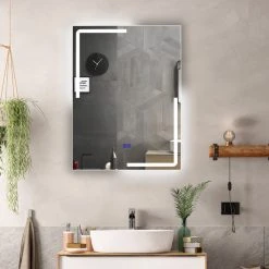 CHLOE Lighting, Inc. CHLOE Lighting LUMINOSITY Rectangular TouchScreen LED Mirror -Laural Home Shop d881ec600fdd4285 5663 w800 h800 b0 p0