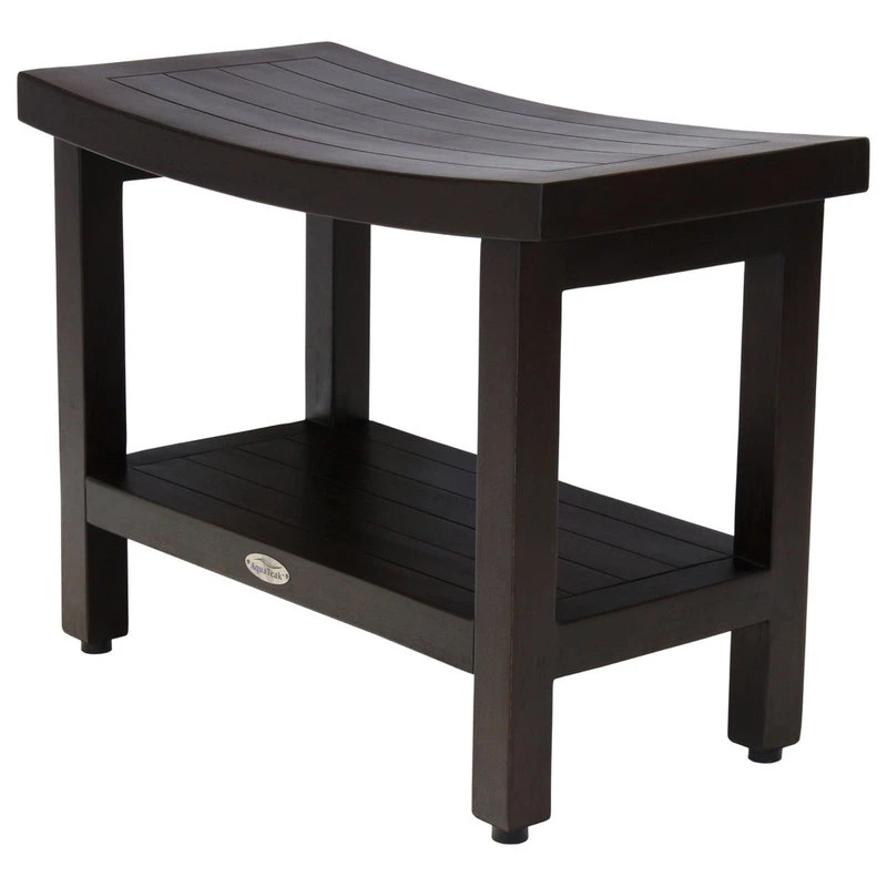 AquaTeak Patented 24" Sumba™ Mocha Teak Shower Bench With Shelf 6 AquaTeak Patented 24" Sumba™ Mocha Teak Shower Bench With Shelf - Image 4