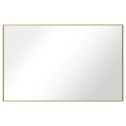 LEDEL Rectangle Framed Bathroom Vanity Mirror Accent Wall Mirror, Gold, 40"w X 27"h