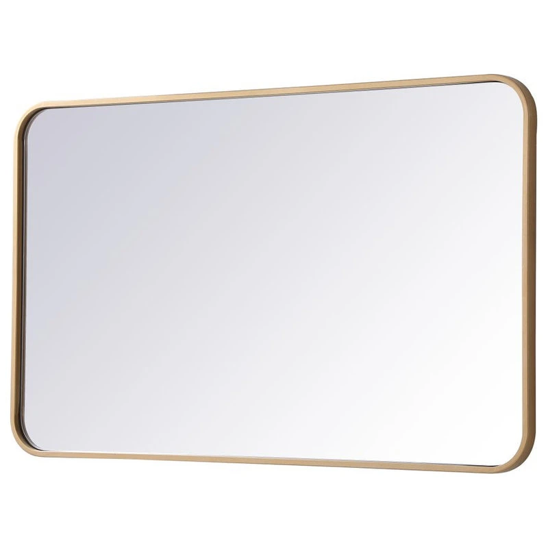 Elegant Furniture & Lighting Elegant Decor MR802236BR Soft Corner Metal Rectangular Mirror, 22"x36" 9 Elegant Furniture & Lighting Elegant Decor MR802236BR Soft Corner Metal Rectangular Mirror, 22"x36" - Image 7
