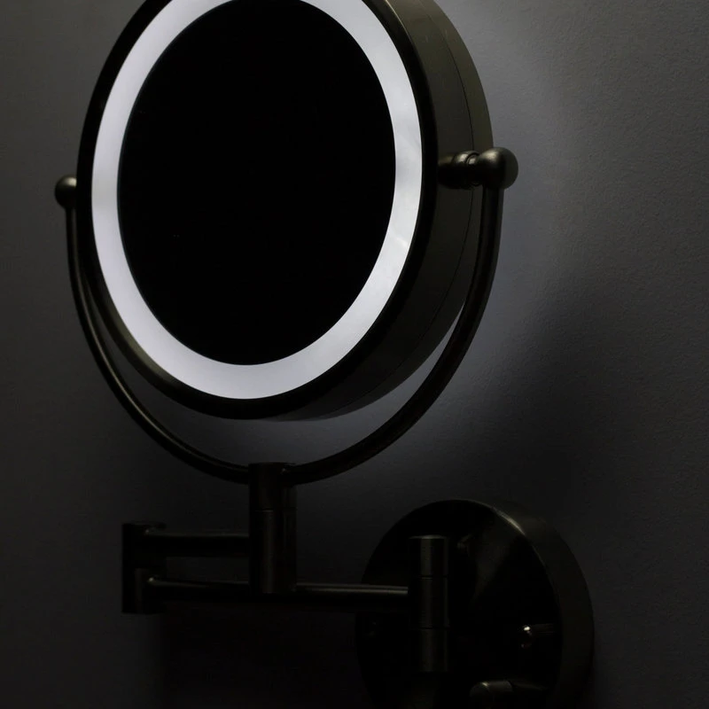 American Imaginations 20.83-in. Round Stainless Steel Wall Mount Magnifying Mirror 8 American Imaginations 20.83-in. Round Stainless Steel Wall Mount Magnifying Mirror - Image 6