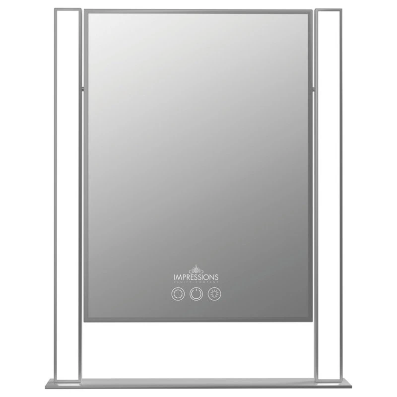 Impressions Vanity Company Nouveau XL Tri-Tone Led Makeup Mirror, Silver 3 Impressions Vanity Company Nouveau XL Tri-Tone Led Makeup Mirror, Silver