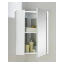 Fine Fixtures Milan 14" White Matte Corner Medicine Cabinet 7 Fine Fixtures Milan 14" White Matte Corner Medicine Cabinet -Laural Home Shop d9d14bde0cd34f2b 9160 w800 h800 b1 p0