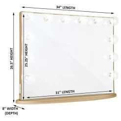 Impressions Vanity Company Hollywood Glow Plus Vanity Mirror, Champagne Gold, Clear Bulbs, Non-Bluetooth -Laural Home Shop d9e1c1f803e39238 8731 w800 h800 b1 p0