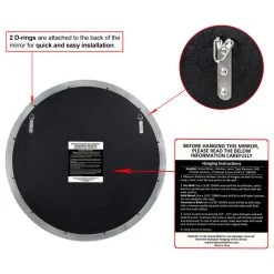 Empire Art Direct Ultra Stainless Steel Round Wall Mirror- 30"x30", Polished Silver -Laural Home Shop da41b6970040c0f9 4791 w800 h800 b1 p0