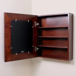 Fox Hollow Furnishings Wall Mount Mirrored Medicine Cabinet, Espresso 7 Fox Hollow Furnishings Wall Mount Mirrored Medicine Cabinet, Espresso -Laural Home Shop db0122580ebef021 9151 w800 h800 b0 p0