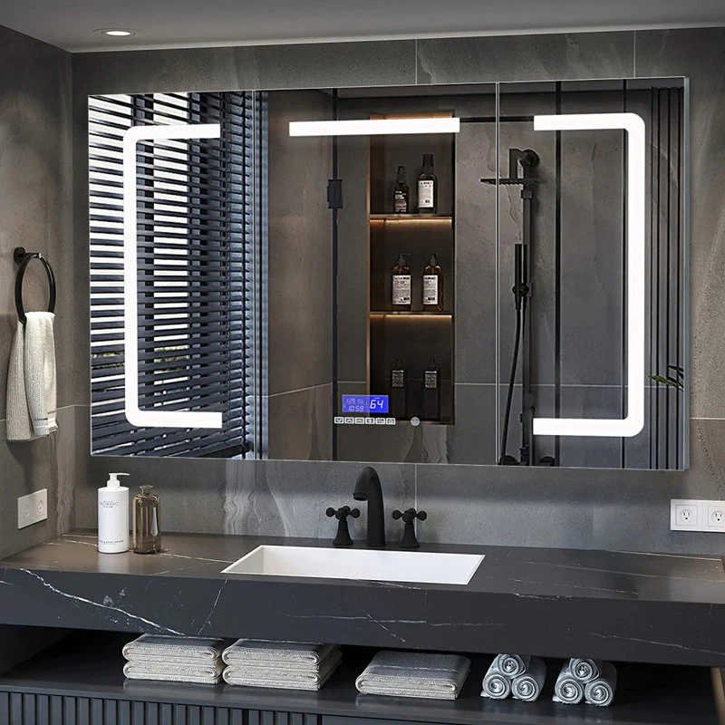 Lexora Lesina LED Medicine Cabinet, Defogger, 60" 3 Lexora Lesina LED Medicine Cabinet, Defogger, 60"