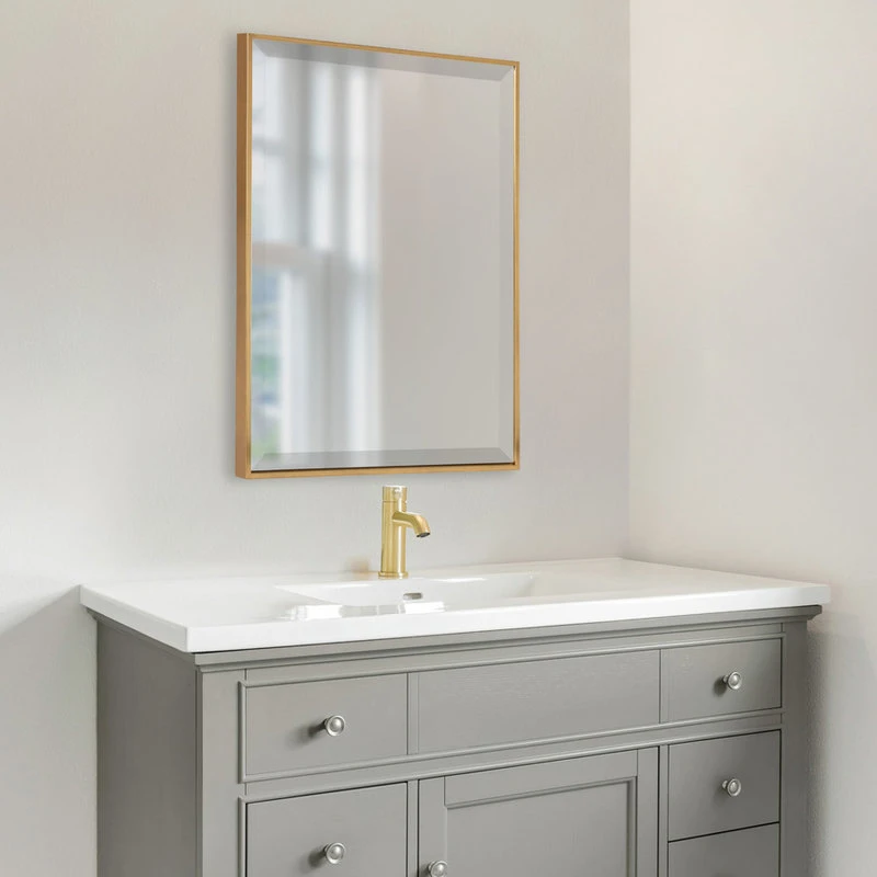 Uniek Rhodes Framed Wall Mirror, Gold, 24.75x36.75 6 Uniek Rhodes Framed Wall Mirror, Gold, 24.75x36.75 - Image 4