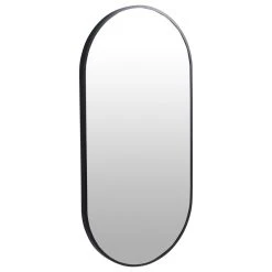 BNK Black Oval Wall-Mirror With Metal Frame,Hangs Vertical Or Horizontal -Laural Home Shop dbb1dde202513e01 6880 w800 h800 b1 p0