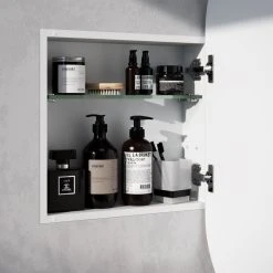 Glass Warehouse Ruma 16 In. W X 32 In. H X 4.75 In. D Medicine Cabinet In White Finish -Laural Home Shop dcc1c62d0320a30e 0984 w800 h800 b0 p0