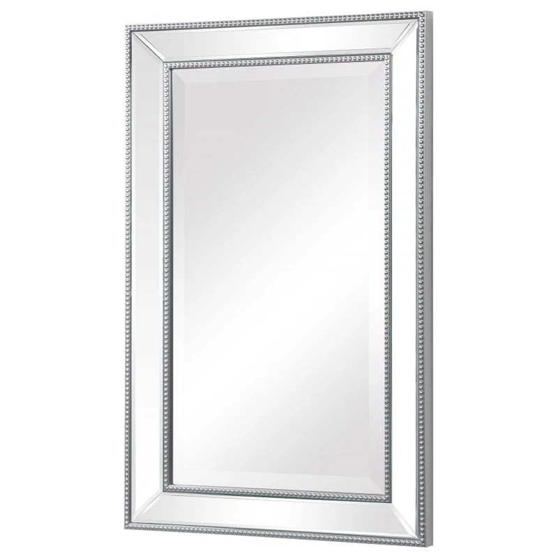 Unique Mirrors Mirror On Mirror, Warm Silver Beading Rectangular Wall Mirror, Bathroom, 20 X 32 4 Unique Mirrors Mirror On Mirror, Warm Silver Beading Rectangular Wall Mirror, Bathroom, 20 X 32 - Image 2