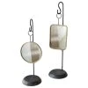 My Swanky Home Antiqued Gold Metal Frame Mirror With Hanging Stand, 2-Piece Set
