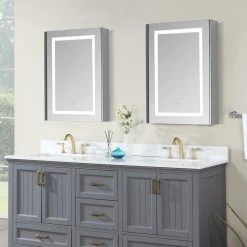 Altair Bojano 24" Clear Glass Surface-Mount/Recessed LED Mirror Medicine Cabinet 30 Altair Bojano 24" Clear Glass Surface-Mount/Recessed LED Mirror Medicine Cabinet -Laural Home Shop dd31ebcb02c4e9fd 8103 w800 h800 b0 p0