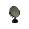 HomeRoots Vintage Pedestal Black 5X Magnification Vanity Mirror