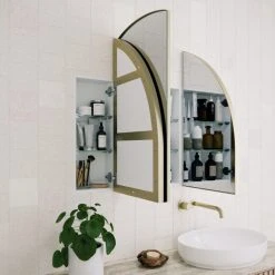 Glass Warehouse Medicine Cabinets, Satin Brass 17 Glass Warehouse Medicine Cabinets, Satin Brass -Laural Home Shop ddd12ac7039bc139 6066 w800 h800 b0 p0