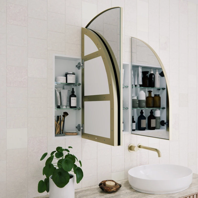 Glass Warehouse Medicine Cabinets, Satin Brass 9 Glass Warehouse Medicine Cabinets, Satin Brass - Image 7