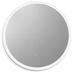 Altair Dimora Round Frameless Modern Bathroom/Vanity LED Lighted Wall Mirror, 24"