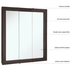 Design House Ventura 30-Inch Assembled Bathroom Medicine Wood Cabinet In Espresso 10 Design House Ventura 30-Inch Assembled Bathroom Medicine Wood Cabinet In Espresso -Laural Home Shop de51272a03d8b9f3 2654 w800 h800 b1 p0